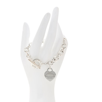 TIFFANY Sterling Silver Return To Tiffany Heart Tag Toggle Bracelet