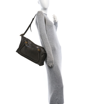 CHLOE Natural Shiny Calfskin Small Paraty 24 Bag Flannel Grey