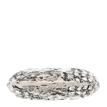 SAINT LAURENT Crystal Bague Oeuf Arty Band Ring 53 6.5 Silver