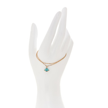 BULGARI 18K Rose Gold Turquoise Divas' Dream Bracelet SM