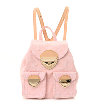 LOUIS VUITTON Denim Venice Backpack Washed Pink