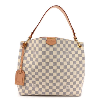 LOUIS VUITTON Damier Azur Graceful PM Rose Ballerine