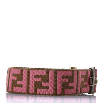 FENDI Ribbon Vitello King FF 1974 Adjustable Strap You Marrone Pink