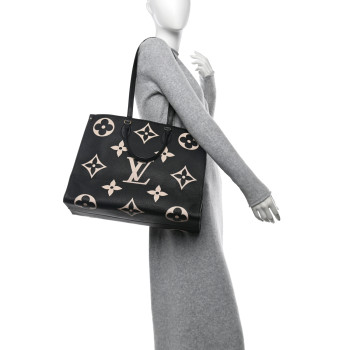 LOUIS VUITTON Empreinte Monogram Giant Onthego GM Black Beige