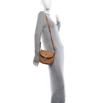 SAINT LAURENT Smooth Vintage Calfskin Small Kaia Satchel Brown Gold