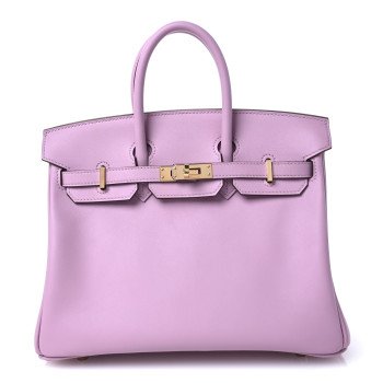 HERMES Swift Birkin 25 Mauve Sylvestre