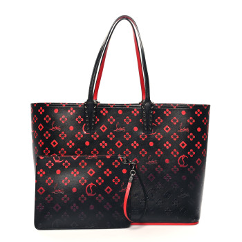【関税&送料込】Christian Louboutin Tote Bag CHRISTIAN LOUBOUTIN: Denim Embroidered Spiked Cabata Tote