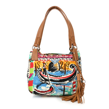 PRADA Canapa St Venez Tote Multicolor