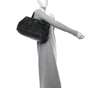 PRADA Vitello Daino Tote Black