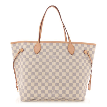 LOUIS VUITTON Damier Azur Neo Neverfull MM Rose Ballerine