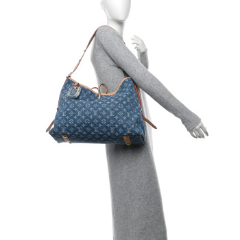 LOUIS VUITTON Monogram Denim CarryAll MM Blue