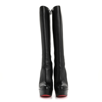 CHRISTIAN LOUBOUTIN Calfskin Bianca Botta 120 Knee Boots 35.5 Black