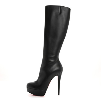 CHRISTIAN LOUBOUTIN Calfskin Bianca Botta 120 Knee Boots 35.5 Black
