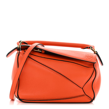 LOEWE Calfskin Mini Puzzle Bag Orange