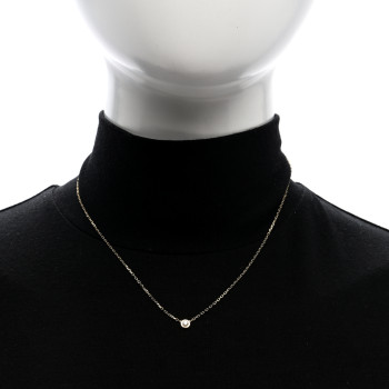 CARTIER 18K Yellow Gold Diamond SM D'Amour Pendant Necklace