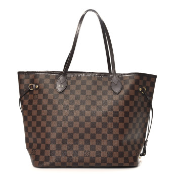 LOUIS VUITTON Damier Ebene Neo Neverfull MM  Rose Ballerine