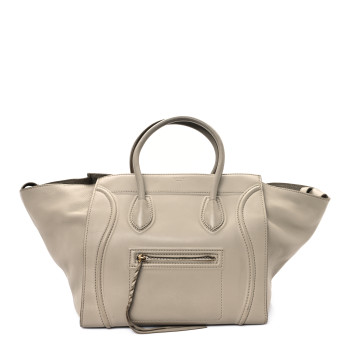 CELINE Smooth Calfskin Medium Phantom Luggage Taupe