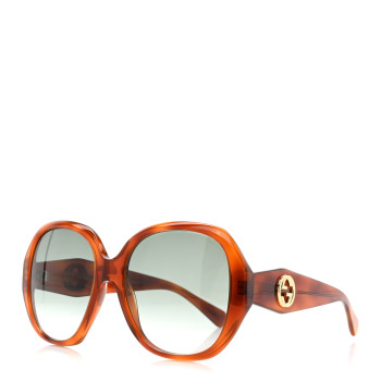 GUCCI Acetate Round Frame Sunglasses GG0796S  Tortoise