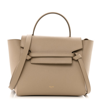 CELINE Grained Calfskin Micro Belt Bag Light Taupe