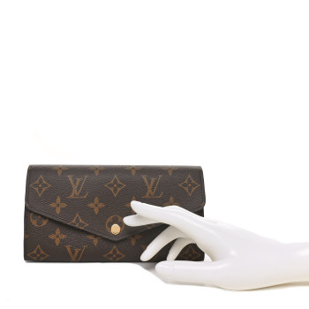LOUIS VUITTON Monogram Sarah Wallet NM Fuchsia