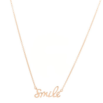 TIFFANY 18K Rose Gold Paloma's Graffiti Smile Pendant Necklace