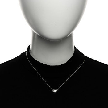 TIFFANY Sterling Silver 11mm Elsa Peretti Bean Pendant Necklace