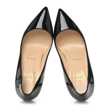 CHRISTIAN LOUBOUTIN Patent Pigalle Follies 85 Pumps 36.5 Black