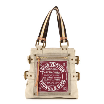 LOUIS VUITTON Toile Globe Shopper Cabas PM Red