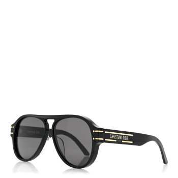 CHRISTIAN DIOR Acetate Diorsignature A1U Pilot Sunglasses Black