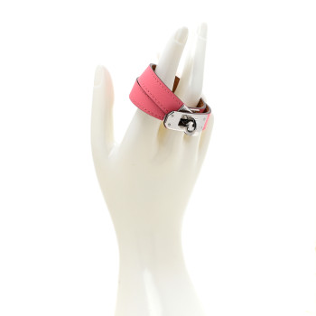 HERMES Chamonix Kelly Double Tour Bracelet XS Rose Azalee