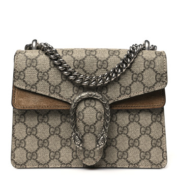 GUCCI GG Supreme Monogram Mini Dionysus Shoulder Bag Taupe