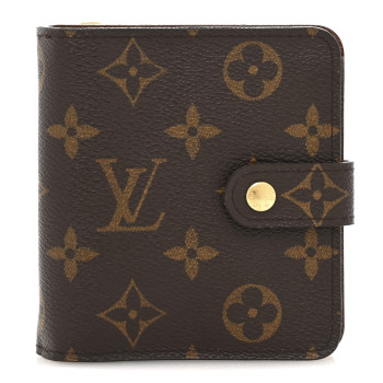 LOUIS VUITTON Monogram Compact Zippe Zipped Wallet