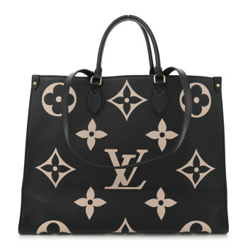 LOUIS VUITTON Empreinte Monogram Giant Onthego GM Black Beige