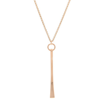 HERMES 18K Rose Gold Clou de Forge Pendant Necklace ST