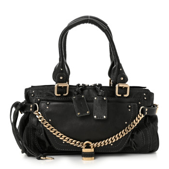 CHLOE Calfskin Medium Paddington Capsule Satchel Navy