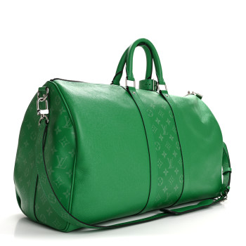 LOUIS VUITTON Taigarama Keepall Bandouliere 55 Cactus Green