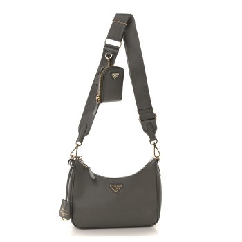 PRADA Saffiano Lux Re-Edition 2005 Shoulder Bag Slate