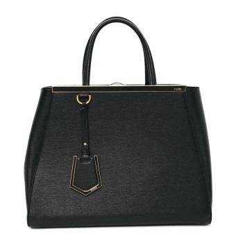 FENDI Vitello Elite Regular 2Jours Tote Black