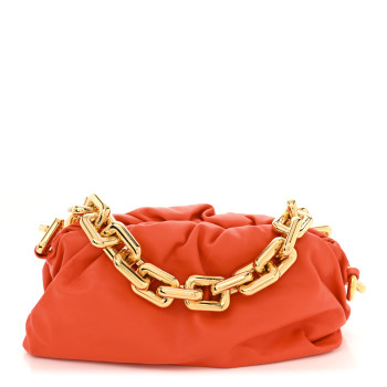 BOTTEGA VENETA Calfskin The Pouch Chain Maple