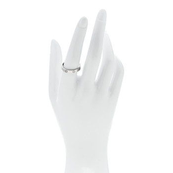 CARTIER 18K White Gold 3.5mm LOVE Wedding Band Ring 57 8