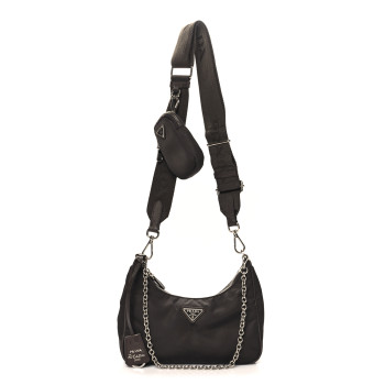 PRADA Tessuto Nylon Saffiano Re-Edition 2005 Shoulder Bag Cacao