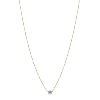 TIFFANY 18K Yellow Gold Diamond .35ct Elsa Peretti Diamonds by the Yard Pendant Necklace