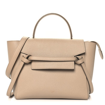 CELINE Grained Calfskin Micro Belt Bag Light Taupe