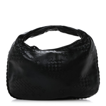 BOTTEGA VENETA Nappa Intrecciato Patchwork Medium Hobo Black