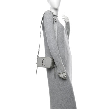MARC JACOBS Saffiano Small Snapshot Camera Bag Silver