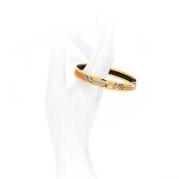 HERMES Enamel Printed Della Cavalleria Narrow Bracelet 65