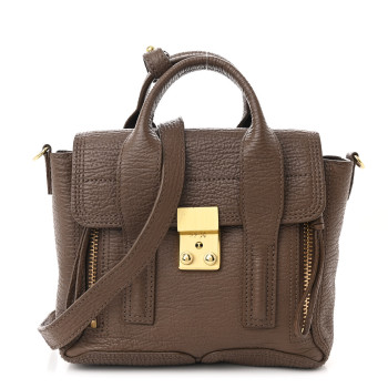 3.1 PHILLIP LIM Textured Calfskin Mini Pashli Satchel Taupe