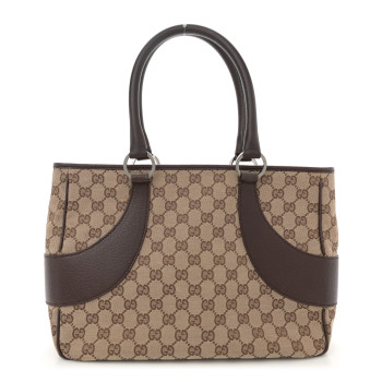 GUCCI Monogram Shoulder Bag Dark Brown