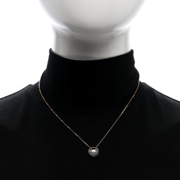 CARTIER 18K Pink Gold Diamond Black Onyx XS Amulette de Cartier Pendant Necklace