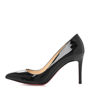 CHRISTIAN LOUBOUTIN Patent Pigalle Follies 85 Pumps 36.5 Black